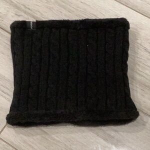 Black Cable Knit Neck Warmer